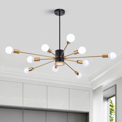 Luminaire suspendu géométrique spoutnik 11 lumières Hershberger