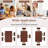 5 PCS Dining Table Set for 4 Farmhouse Wooden Table & 4 Upholstered Chairs