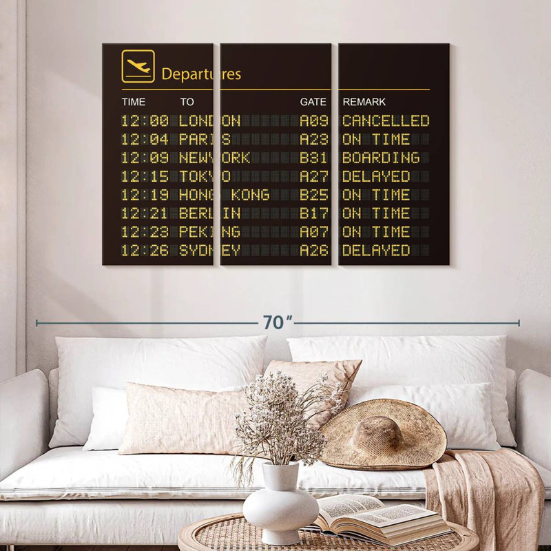 Ensemble de voyage sur toile 3 pièces, H 32 po x l 50 po x P 1,25 po