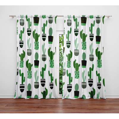 Semi Sheer Curtain Panel Pair