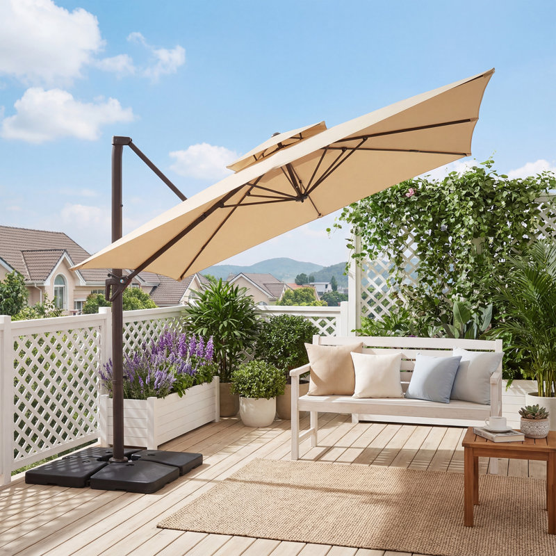  Parasol en porte-à-faux 9 pi, Beige