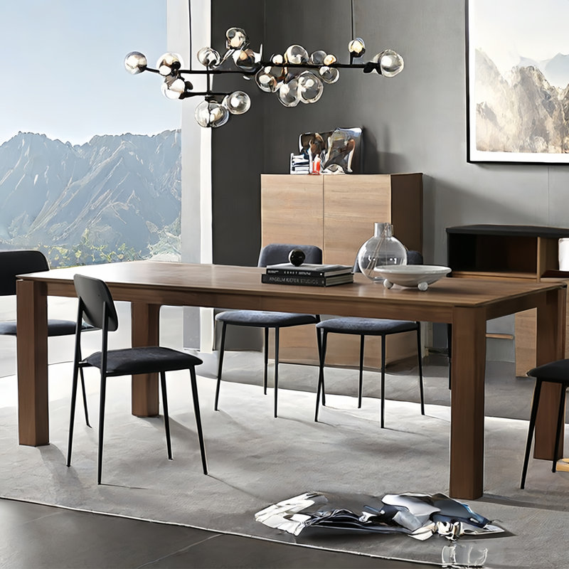 Table de salle à manger moderne en bois massif