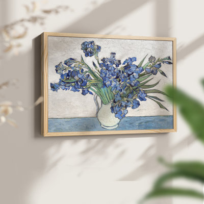 Iris bleu - impression encadrée - réarmable