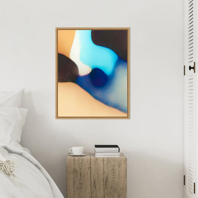 Reproduction d'art sur toile encadrée "Interlocking Colors VI" par Alonzo Saunders