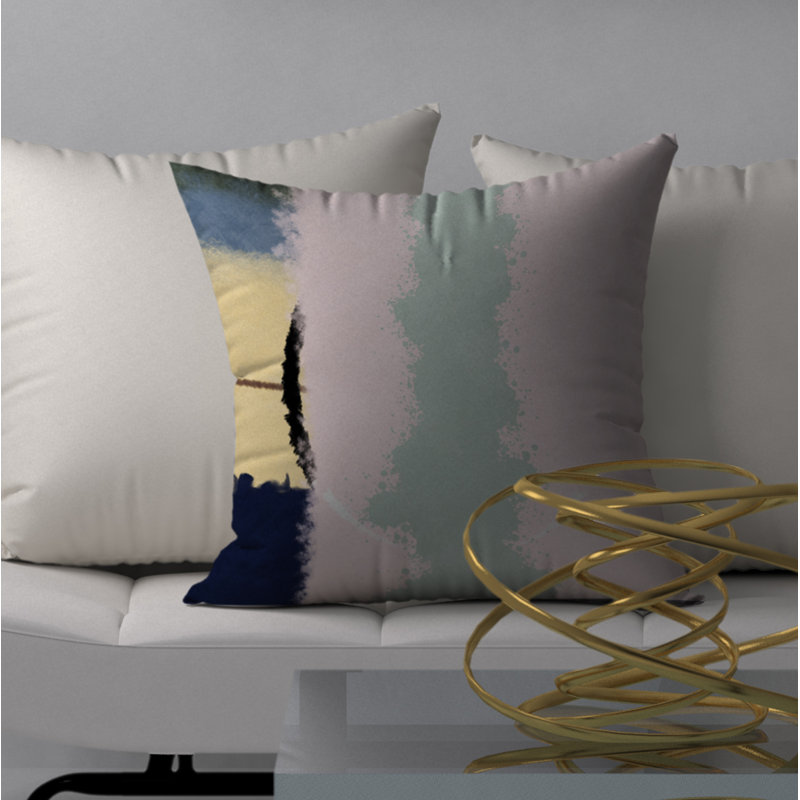 Abstract Throw Pillow, 24" H x 24" W