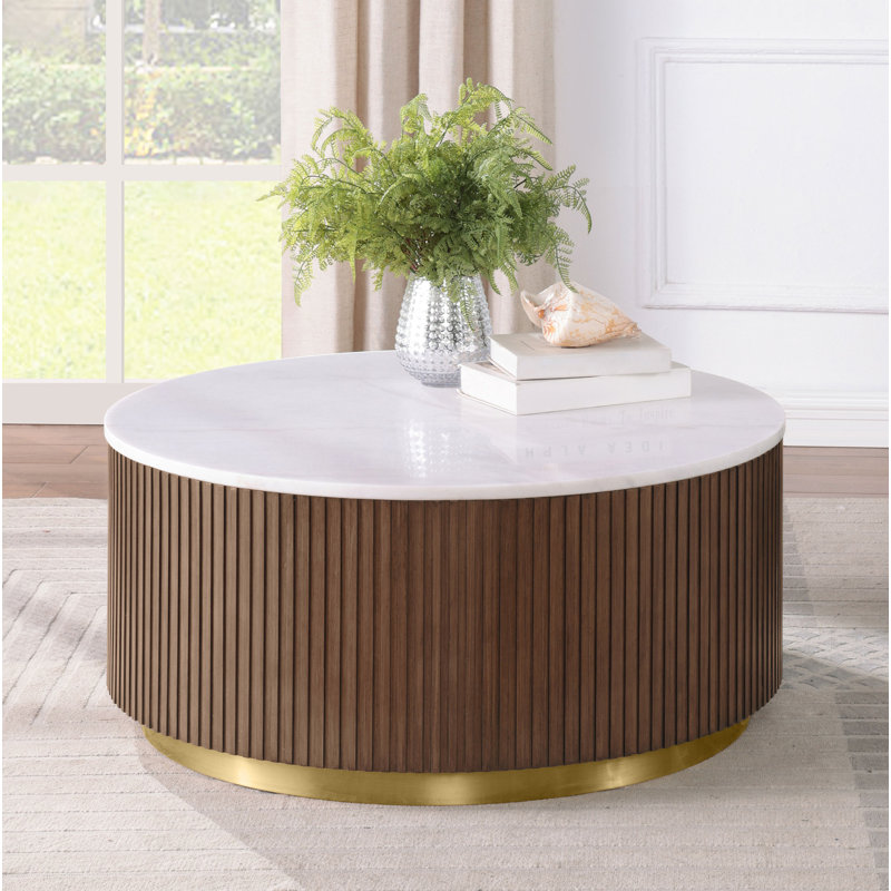 Table basse transitionnelle l 35,4 po, Greige