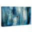 Abstrait bleu abondant / pluie blanche - Impression sur toile-51240783-51240778