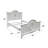White Floral Twin Panel Bed