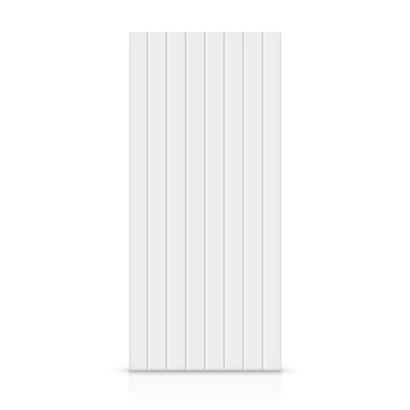 Porte standard peinte en bois manufacturé, Crème clair, H 80 po x l 30 po