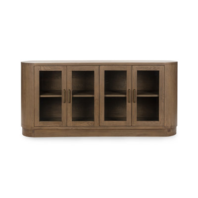 Vander 78" Oak Veneer Wood Buffett Sideboard