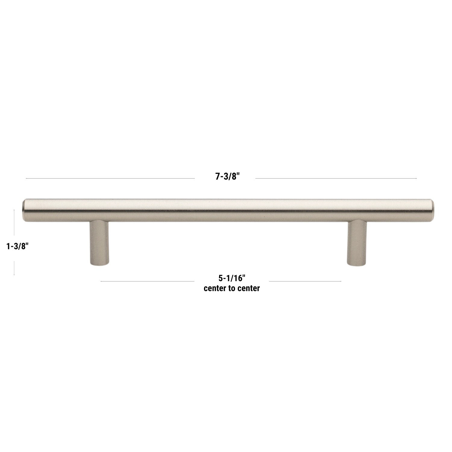 Roman Modern Bar Cabinet Pull, 5 1/16", Stainless Steel