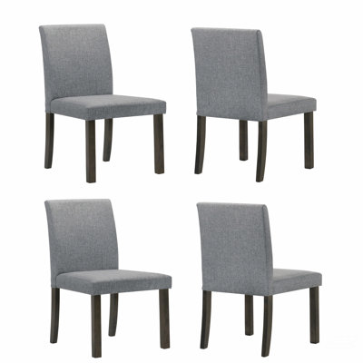 Ensemble de 4 chaises de salle à manger rembourrées de style contemporain
