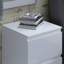 Carlton 2 Drawer Bedside Table Nightstand: High Gloss Front. Scratch Resistant. Handleless Design.-39703073