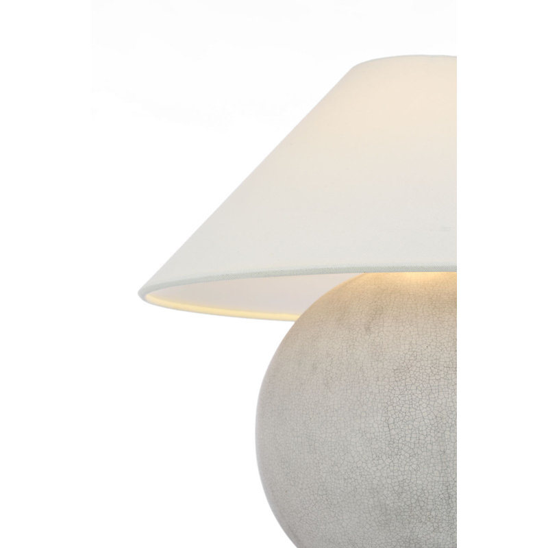 Lindo 14" Accent Lamp with Linen Shade, Moonwhite