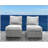 Hy Aviara Rattan Wicker Fully Assembled 2 - Person Seating Group with Cushions