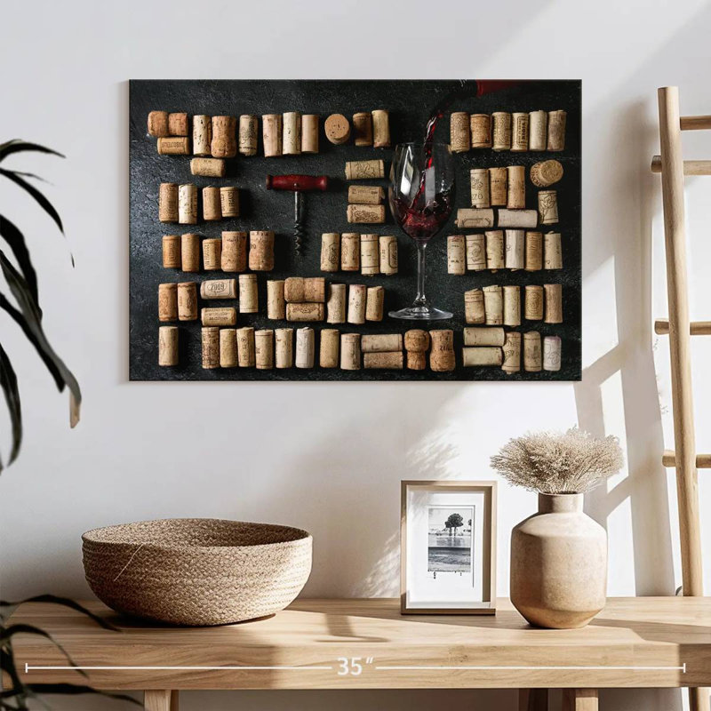 Yarlin Corks de vin rétro, H 16 po x l 24 po