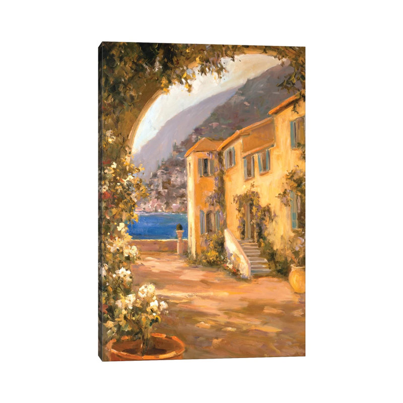 Italian Villa I by Allayn Stevens - Wrapped Canvas Painting, 30.48 cm H x 45.72 cm W
