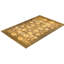 Tapis jaune / brun noué à la main de conception unique 6 pi 2 po x 9 pi 4 po Riarna