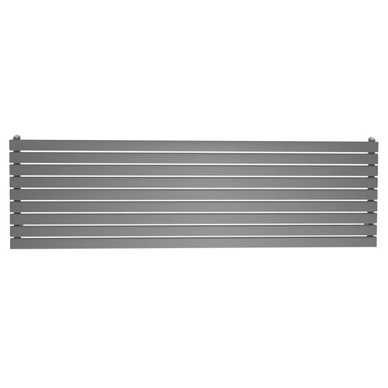 Lourdes Horizontal And Vertical Designer Radiator, Grey, 180cm H x 61cm W x 5.8cm D