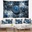 Tapisserie de planète en fractale abstract blue-28495080