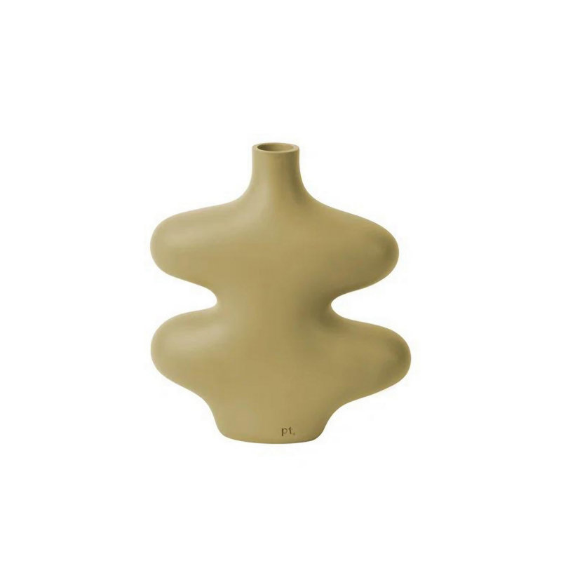 Corderra Ceramic Table Vase, 19cm H x 5cm W x 21cm D, Light Green