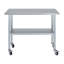 18 po X 48 po Table en acier inoxydable avec roulettes