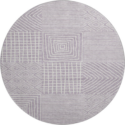 Premium Machine Washable Corry AMF1044 Geometric Rug