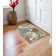 Vredenburgh 2' X 4' Ivory and Blue Wool Tropical Botanical Hand Tufted Area Rugg