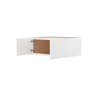 Furinno Shaker Wall Refrigerator Kitchen Cabinet with 2-Doors, Ready to Assemble, 24 D x 36 W x 15 H, White
