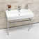 Ceramic Rectangular Console Bathroom Sink with Overflow