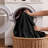 Madison Park Duke Black Long Fur Dual-Sided All Season 50x60" Throw-1338792969