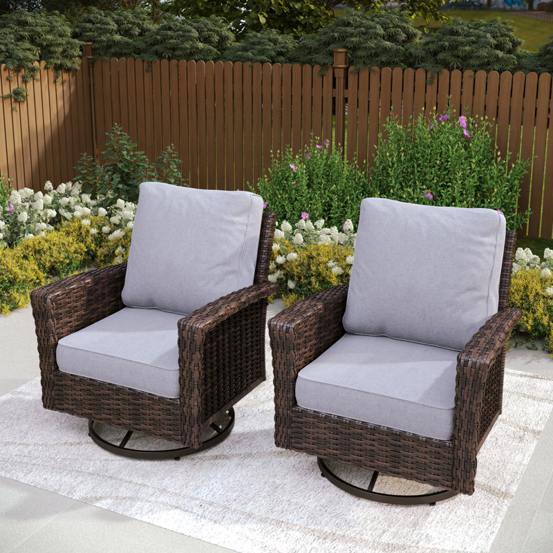 Méridienne pivotante pour l'extérieur en osier, Light Grey