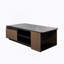 Table basse extensible, table basse en bois réglable en longueur avec 2 tiroirs de rangement pour le salon, grande table centrale rectangulaire longue