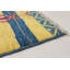 Tapis unique bleu foncé / orange / jaune en laine noué à la main de style années 2010 de 5 pi 5 po x 7 pi 10 po Arcie