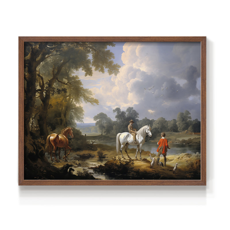 Faune, série XX, reproduction encadrée, H 11 po x l 14 po, Noyer