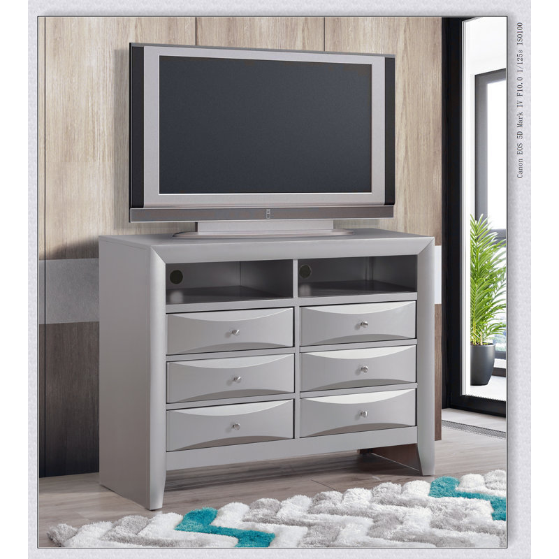 Commode média Marilla G1503-TV2, champagne argenté
