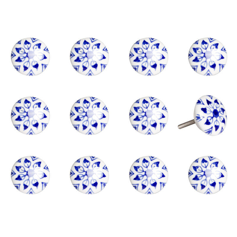 Handpainted 1 1/2" Diameter Round Knob Multipack