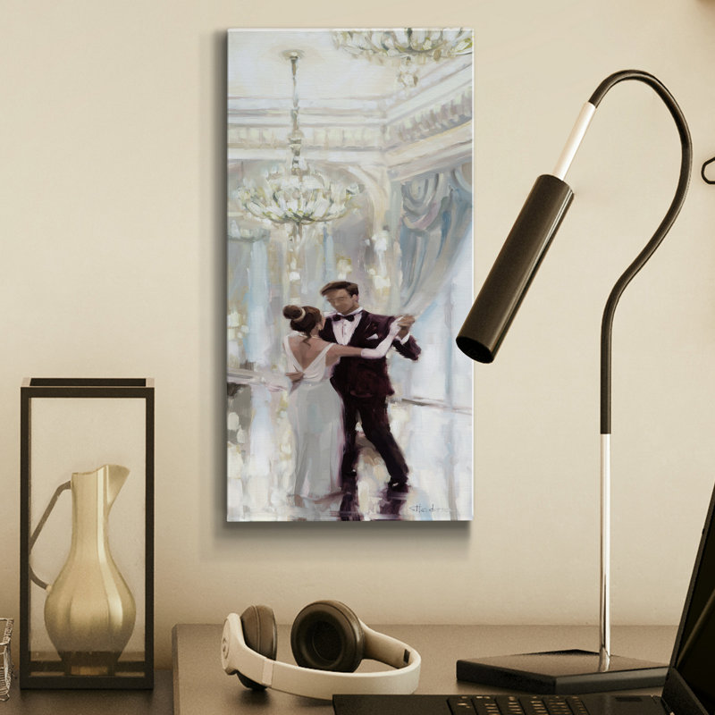 Ballroom Dancing - peinture sur toile tendue, H 16 po x l 8 po x P 1 po