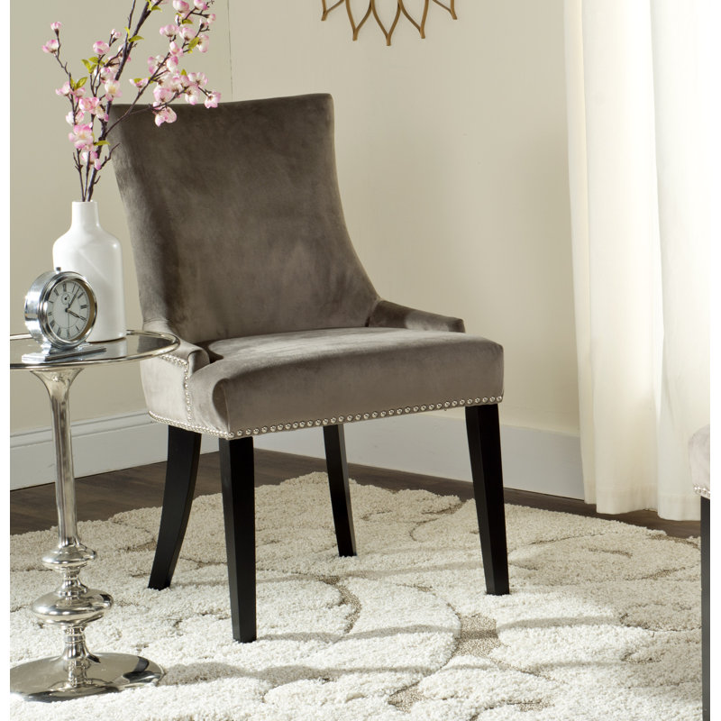 Gallager 19.5'' H Upholstered Parsons Chair, Mushroom Cotton, 2
