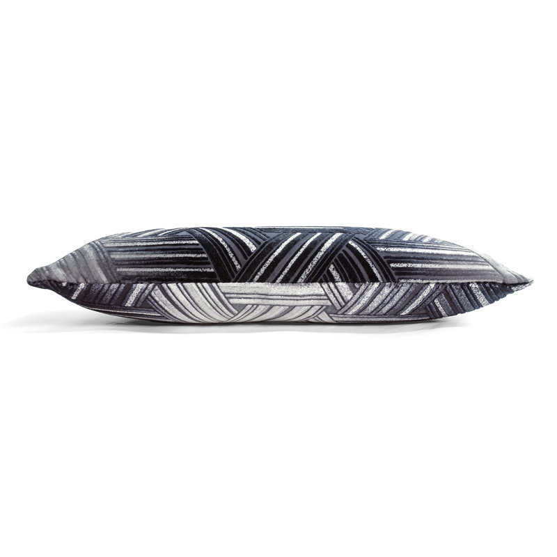 Entwined Rectangular Pillow Cover & Insert, Smoke