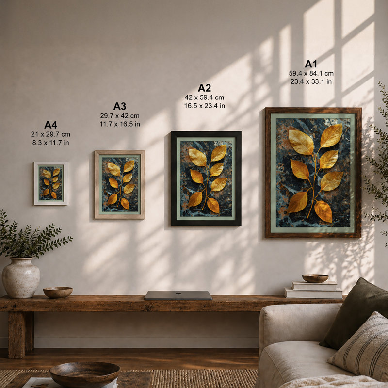 Gilded Botanica Botanical - Framed Print, A2 - 59.4 x 42.0 cm, White
