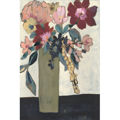 Jeweled Arrangement II by Jennifer Goldberger - Painting Print