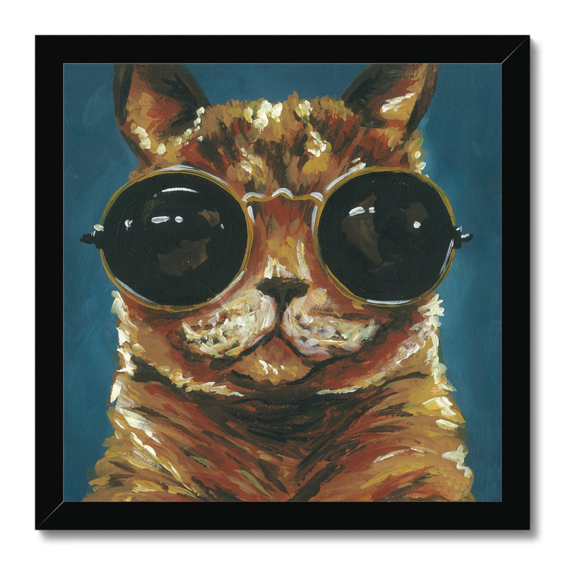 Dapper Animal I by Jennifer Rutledge - Painting, Black Framed Paper Print, 34cm H x 34cm W