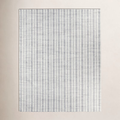 Marietta Handmade Striped Cream/ Black Area Rug (8'X10')
