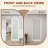 Frosted Glass and Manufactured Wood White Sliding Barn Door with Installation Hardware Kit(No Assembly Required)-91043559