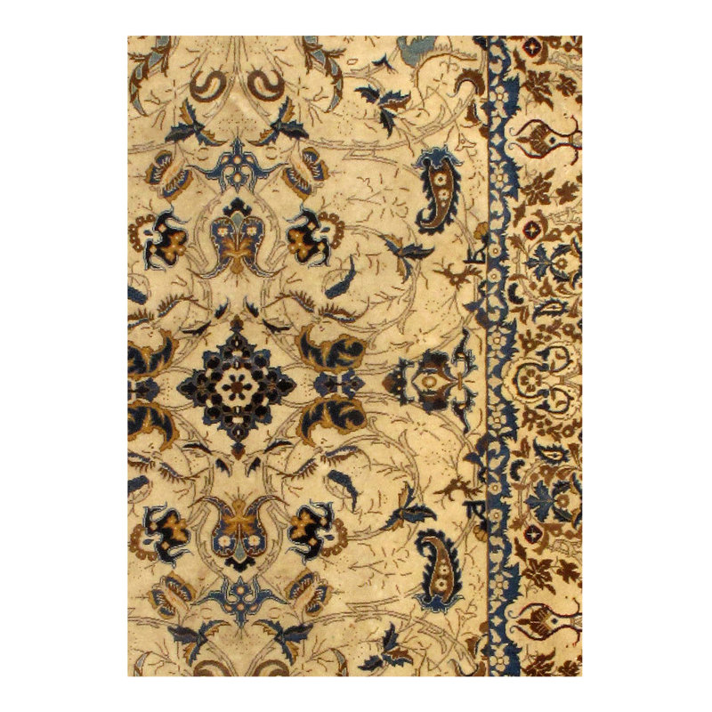 Tapis de zone one-of-kind brun noué la 4 pi 1 po x 7 pi Madalynn