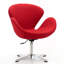 Fauteuil ballon pivotant rembourré en laine Raspberry-25675678