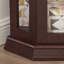 Vitrine de coin lumineuse avec tablette en verre, tablettes réglables, portes en verre trempé et dispositif anti-basculement, idéale pour la décoration intérieure