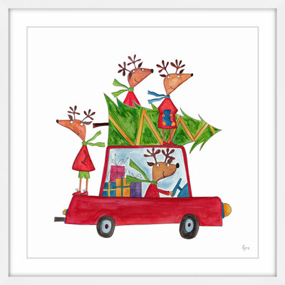 Santa's Reindeers, reproduction encadrée