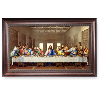 The Last Supper by Leonardo Da Vinci - Single Picture Frame Print on Canvas